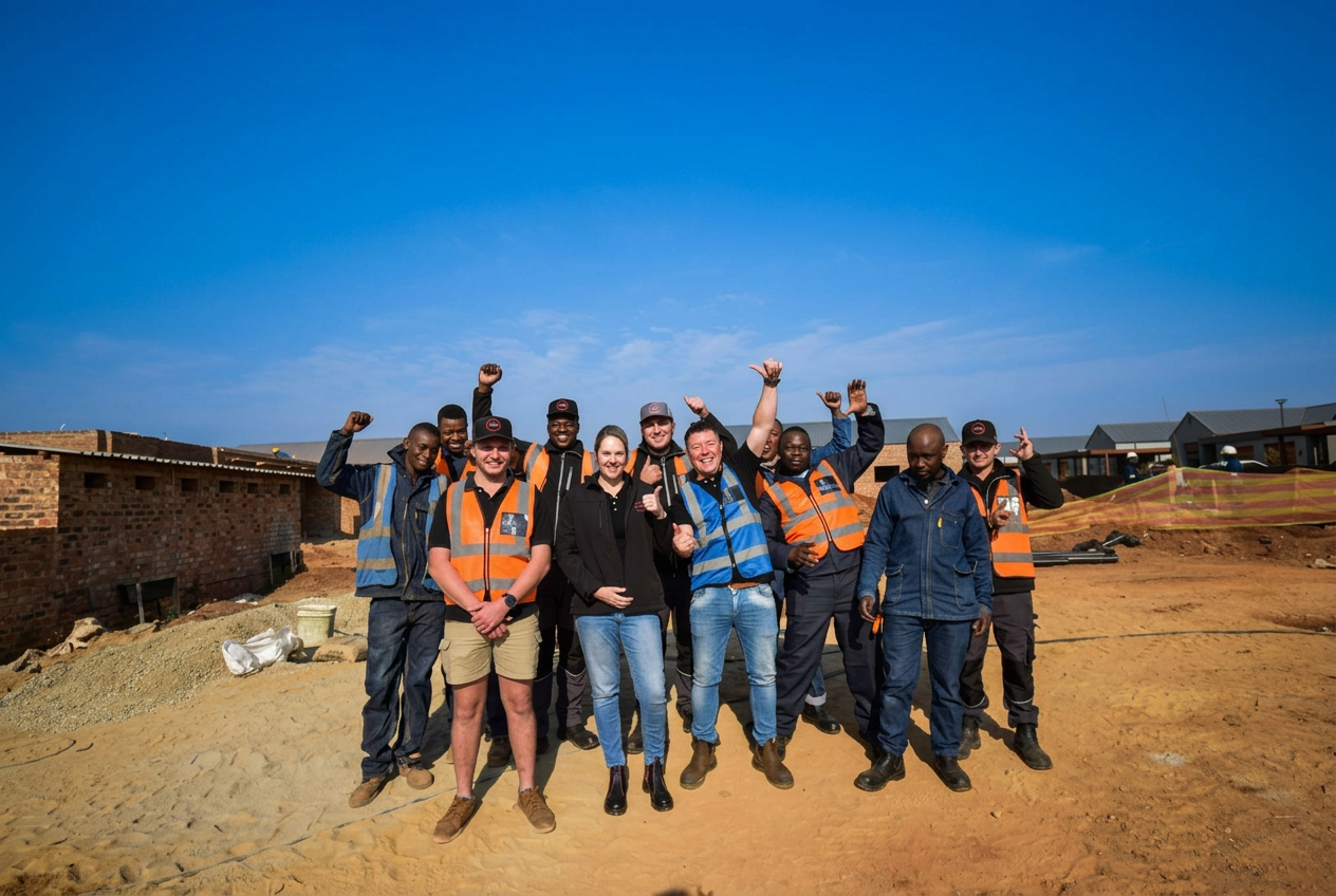 The Van Kapp Electrical team on-site in Pretoria